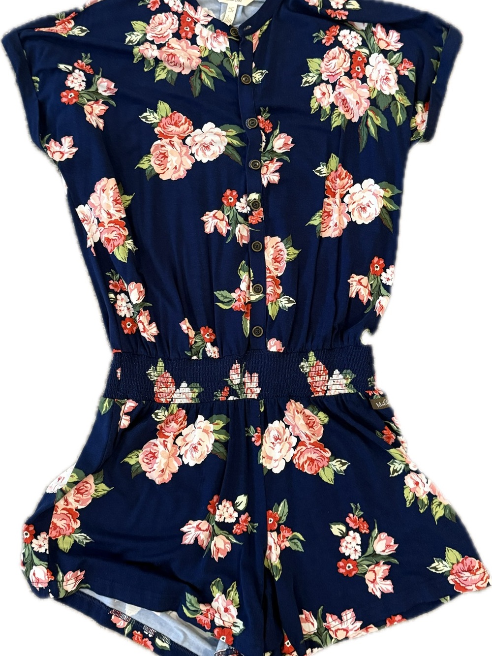 Matilda Jane Navy Floral Button-Front Romper